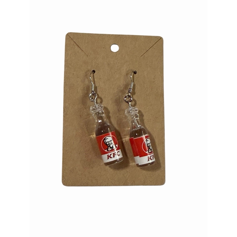 New Novelty Fashion Earrings drink bottle fast‎ food
